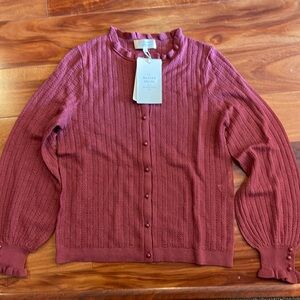 Sezane Louis cardigan Rosewood Size S new with tags!
